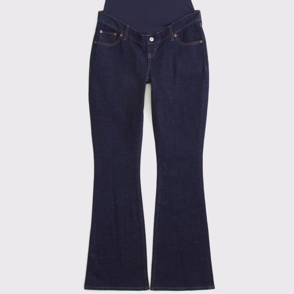 Abercrombie & Fitch Deep Indigo Flared Jeans Maternity